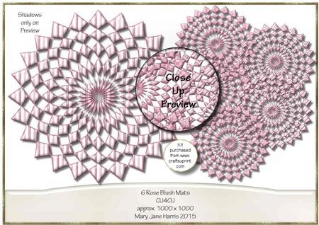 6 Rose Blush Mats - Cu4cu