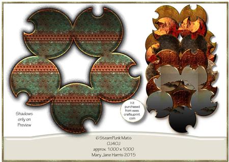 6 Steampunk Mats - Cu4cu