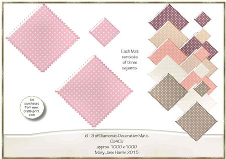 6 - 3 of Diamonds Decorative Mats - Cu4cu