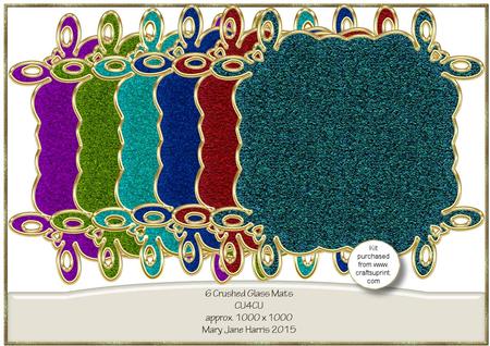 6 Crushed Glass Mats