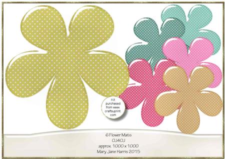 6 Flower Mats - Cu4cu