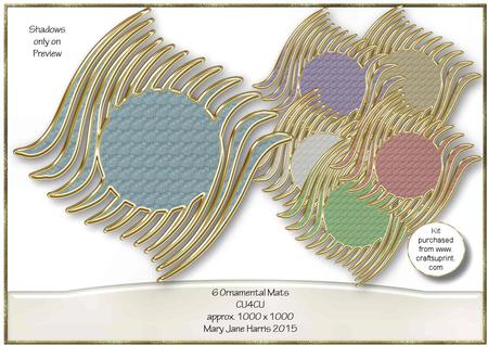 6 Ornamental Mats - Cu4cu
