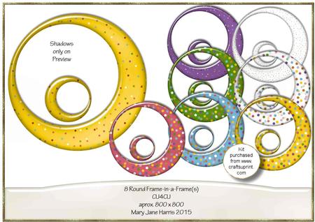 8 Round Frame-in-a-frame(s) - Cu4cu