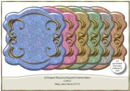 6 Designer Resources Beautiful Granite Mats - Cu4cu