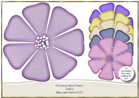 Designer Resource 6 Country Fabric Flowers