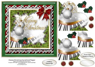 Classic Christmas Carol Card Topper