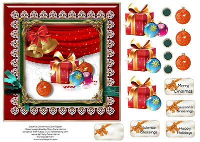 Colorful Christmas Card Topper