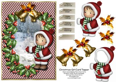 Christmas Girl Card Topper