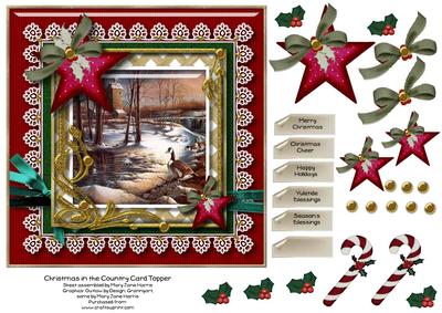 Christmas in the Country Card Topper