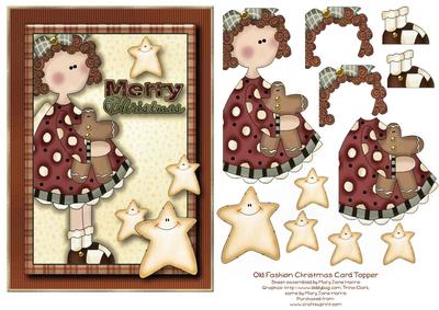 Old Fashion Christmas Card Topper 1
