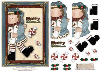 Old Fashion Christmas Card Topper 2