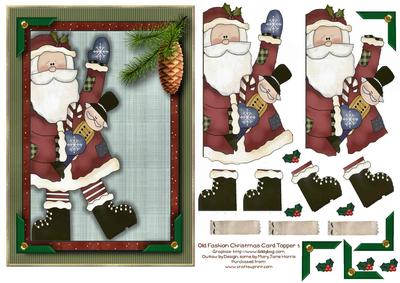 Old Fashion Christmas Card Topper 3