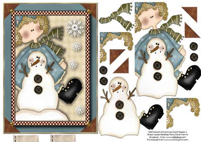 Old Fashion Christmas Card Topper 6