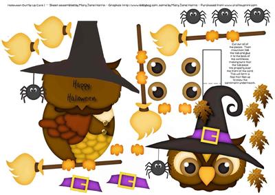 Halloween Owl Flip-up Card 1