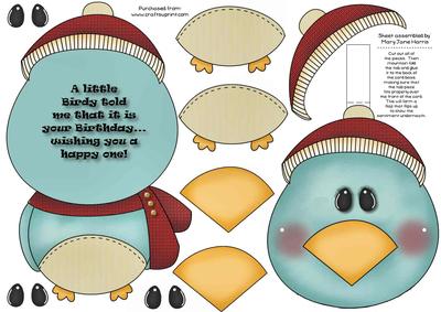 Little Birdy Flip-up Card 1