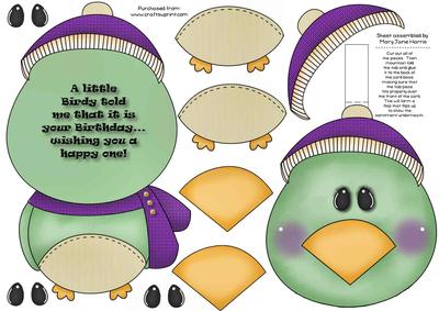 Little Birdy Flip-up Card 4