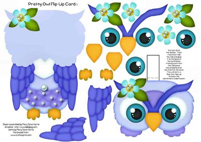Pretty Owl Flip-up Card 5