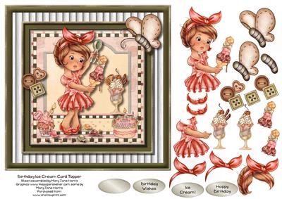 Birthday Ice Cream Card Topper 3