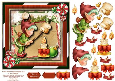 Christmas Marshmallow Elf Card Topper