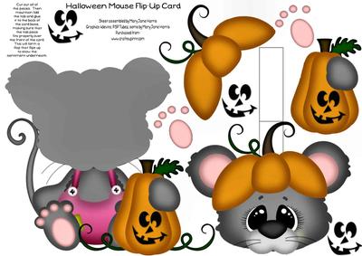 Halloween Mouse Flip-up Card 1