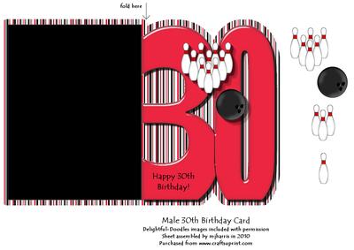 Male 30th Birthday Card