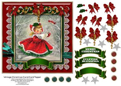 Vintage Christmas Card Topper