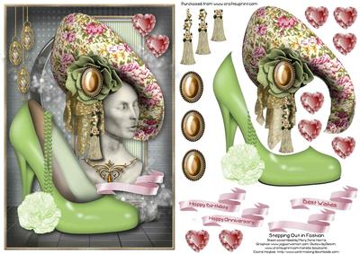 Stepping Out in Fashion Card Topper 1