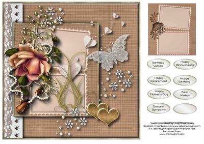 Butterfly Kisses Card Topper