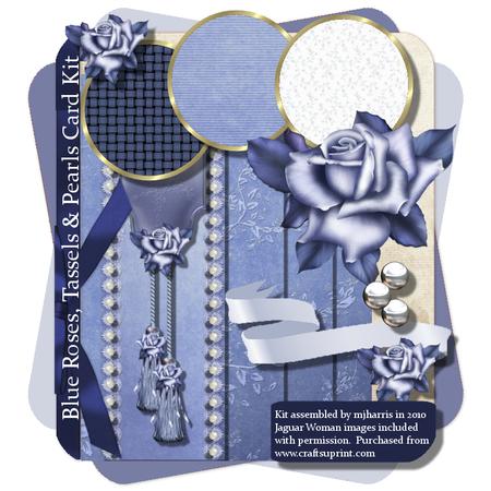 Blue Roses, Tassels & Pearls Kit