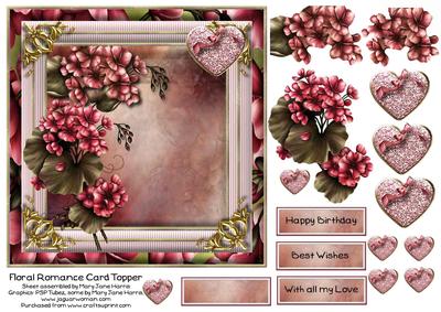 Floral Romance Card Topper 1