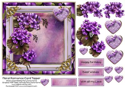 Floral Romance Card Topper 2