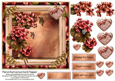 Floral Romance Card Topper 3