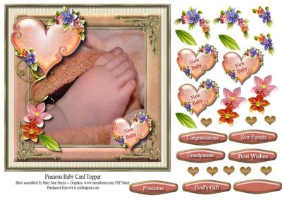 Precious Baby Card Topper 1