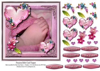 Precious Baby Card Topper 2
