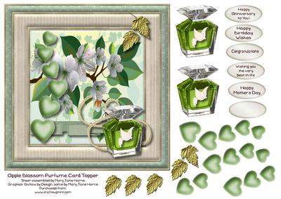 Apple Blossom Purfume Card Topper 2