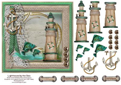 Lighthouse by the Sea Card Topper 2