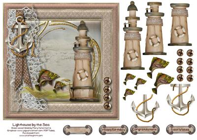 Lighthouse by the Sea Card Topper 3