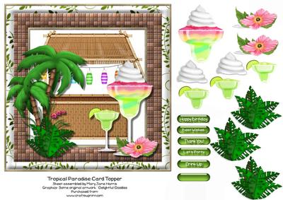 Tropical Paradise Card Topper 1