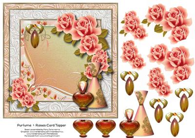 Purfume & Roses Card Topper 1