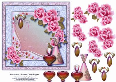 Purfume & Roses Card Topper 2