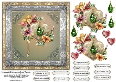 Brocade Elegance Card Topper 1