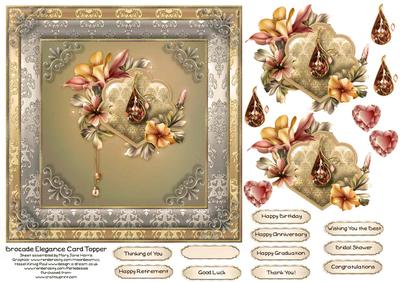 Brocade Elegance Card Topper 2