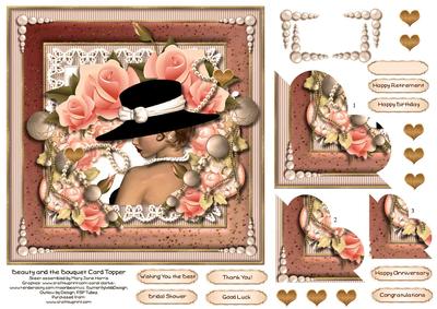 Beauty & the Bouquet Card Topper 2