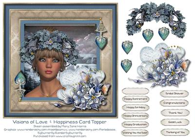 Visions of Love & Happiness Card Topper 1