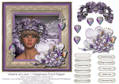 Visions of Love & Happiness Card Topper 2