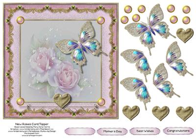 New Roses Card Topper 1