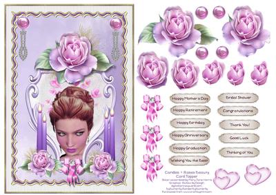 Candles & Roses Beauty Card Topper 3