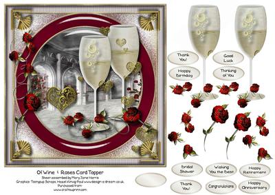 Of Wine & Roses Card Topper 1