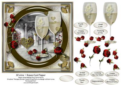Of Wine & Roses Card Topper 2