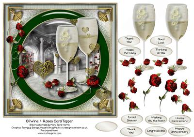Of Wine & Roses Card Topper 3
